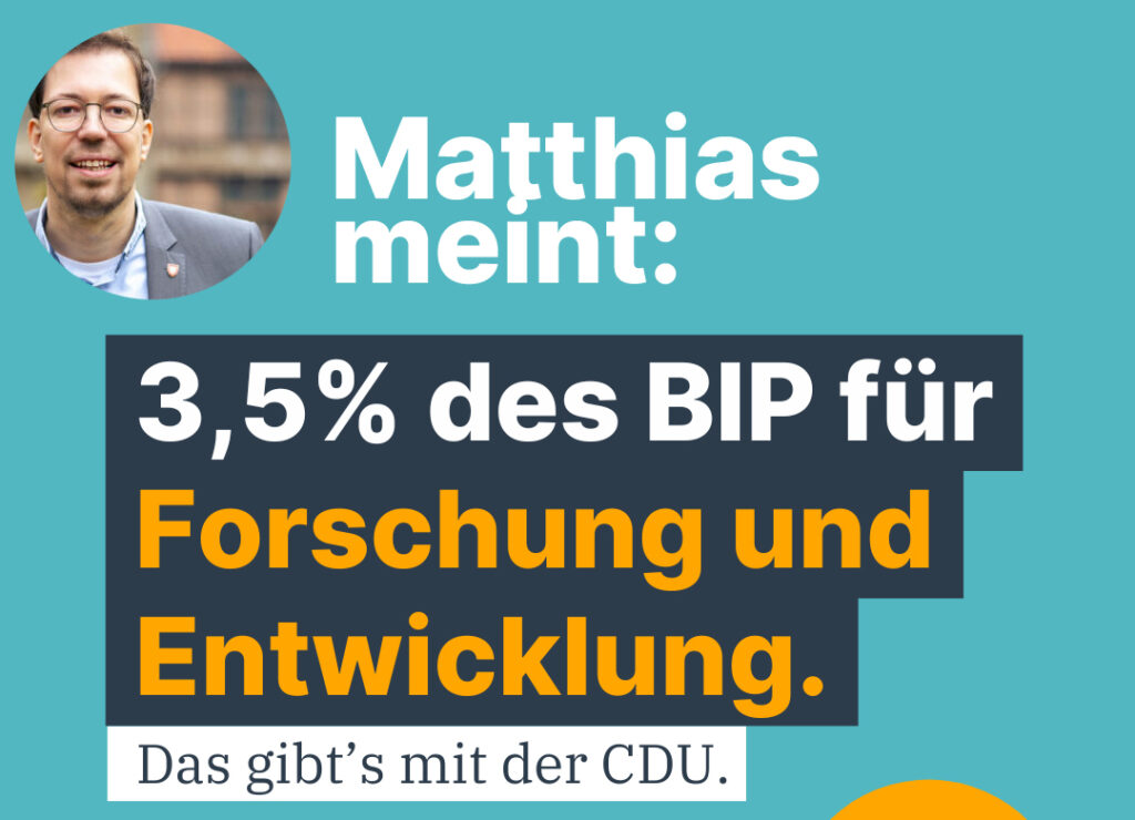 Geld für Forschung und Entwicklung!